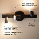 Ver imagem 4 de Trilho Eletrificado 3 Spot Led Gu10 Mr16 Canopla Tampa Cor:preto