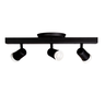 Trilho Eletrificado 3 Spot Led Gu10 Mr16 Canopla Tampa Cor:preto - 1