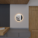Ver imagem 7 de Espelho Orgânico Decorativo Lapidado com Led 90x90 Cm E08 para Sala, Quarto, Banheiro, 3000k 220v