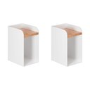 Ver imagem 1 de Kit 2 Apoios de Cabeceira em Aço Linha Home Padrão Morphi Design 20 Branco - Cor: Branco