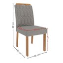 Ver imagem 4 de Mesa de Jantar Louise Mdf com 4 Cadeiras Estofadas Linho Grafite Molci