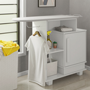 Ver imagem 6 de Tábua de Passar Havaí com 1 Porta 2 Nichos e Suporte para Ferro e Cabideiro RV Móveis