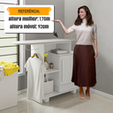 Ver imagem 7 de Tábua de Passar Havaí com 1 Porta 2 Nichos e Suporte para Ferro e Cabideiro RV Móveis