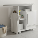 Ver imagem 3 de Tábua de Passar Havaí com 1 Porta 2 Nichos e Suporte para Ferro e Cabideiro RV Móveis