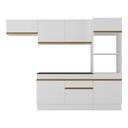 Ver imagem 5 de Armário de Cozinha Compacta 4 Peças com Rodapé Mp2176 Made Multimóveis Branco/dourado