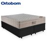 Cama Box Baú Queen Suede Bipartido + Colchão Ortobom Airtech Molas Ensacadas 65x158x198 Cor:Preto - 6