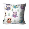 Kit com 3 Almofadas Infantil Coruja Branco - 3
