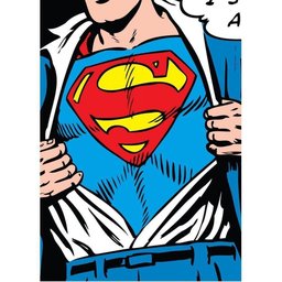 Quadro / Tela Retangular Dc Comics Superman Logo Uniforme - 70 X 50 Cm - 2