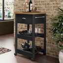 Ver imagem 2 de Aparador Carrinho Café 1 Gaveta 45 Cm Ba130 Preto Dtall