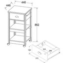Ver mais imagens de Aparador Carrinho Café 1 Gaveta 45 Cm Ba130 Preto Dtall