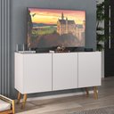 Ver imagem 2 de Rack Retrô para Tv até 32 Polegadas com 3 Portas Multimóveis Mp1067 Branco/natural