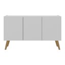 Ver imagem 5 de Rack Retrô para Tv até 32 Polegadas com 3 Portas Multimóveis Mp1067 Branco/natural