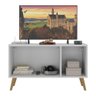 Rack Retrô para Tv até 32 Polegadas com 3 Portas Multimóveis Mp1067 Branco/natural - 4