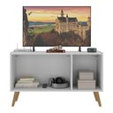 Ver imagem 4 de Rack Retrô para Tv até 32 Polegadas com 3 Portas Multimóveis Mp1067 Branco/natural