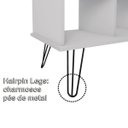 Ver imagem 3 de Mesa Escrivaninha em L com Porta e 6 Nichos Hawaii Branco/grafito