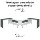 Ver mais imagens de Mesa Escrivaninha em L com Porta e 6 Nichos Hawaii Branco/grafito