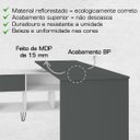 Ver imagem 2 de Mesa Escrivaninha em L com Porta e 6 Nichos Hawaii Branco/grafito
