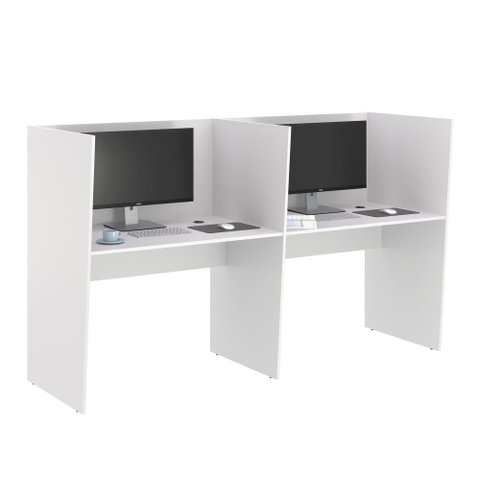 Guiche de Trabalho 2 Lugares Grecia Branco
