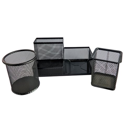 Conjunto Porta Canetas Organizador de Mesa Bloco de Notas Grampos Clips Escritório Home Office Cor:P