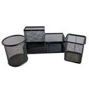 Ver imagem 1 de Conjunto Porta Canetas Organizador de Mesa Bloco de Notas Grampos Clips Escritório Home Office Cor:P