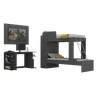 Conjunto Quarto Beliche e Mesa Gamer com Painel Tv até 65" Multimóveis Mp4114 Preto - 1
