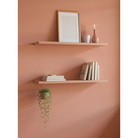 Kit de 2 Prateleiras 150cm Mdf Rosa - On Móveis