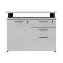 Ver imagem 6 de Balcão de Escritório Extensível 90cm 1 Porta com Chave 3 Gavetas Multimóveis CR25299 