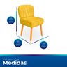 Cadeira Pétala para Sala de Jantar Confortável e Reforçada Suede - 6