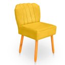 Ver imagem 4 de Cadeira Pétala para Sala de Jantar Confortável e Reforçada Suede