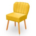 Ver imagem 5 de Cadeira Pétala para Sala de Jantar Confortável e Reforçada Suede