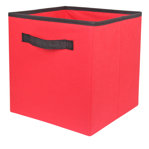 Caixa Organizadora de 28x30x28 Colorida com Alça Cor:vermelha
