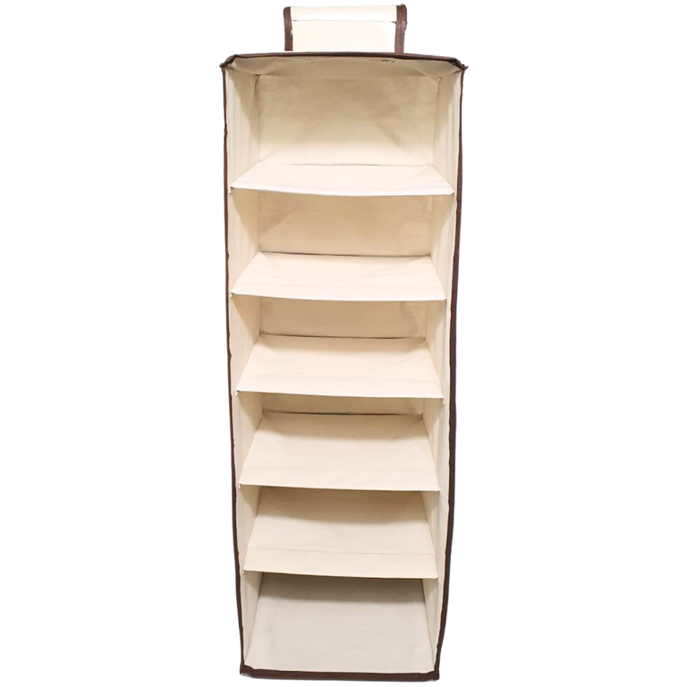 Organizador Cabideiro Vertical Organibox de 92x30x28cm Cor:marrom