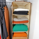 Ver imagem 7 de Organizador Cabideiro Vertical Organibox de 92x30x28cm Cor:marrom