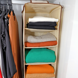 Organizador Cabideiro Vertical Organibox de 92x30x28cm Cor:marrom - 7