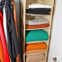 Ver imagem 6 de Organizador Cabideiro Vertical Organibox de 92x30x28cm Cor:marrom