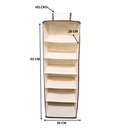 Ver imagem 5 de Organizador Cabideiro Vertical Organibox de 92x30x28cm Cor:marrom