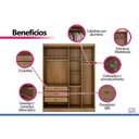 Ver imagem 6 de Guarda Roupa Closet Modulado Casal 4PTS 3g Rizon Neve N. Horizonte
