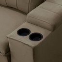 Ver imagem 6 de Sofá 3 Lugares Retrátil Reclinável para Sala 205cm Malfati F04 Veludo Amêndoa - Lyam Decor