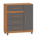 Ver imagem 2 de Cômoda Leme 1 Porta 4 Gavetas 99x90,5x40cm