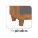 Ver imagem 6 de Cômoda Leme 1 Porta 4 Gavetas 99x90,5x40cm