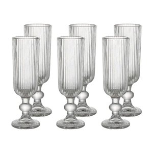 Jogo de 6 Taças de Vidro Reluz para Espumante 150ml Haus Concept Vidro