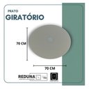 Ver imagem 2 de Centro Mesa Prato Giratório Vidro Temperado 60cm Resistente - Off White