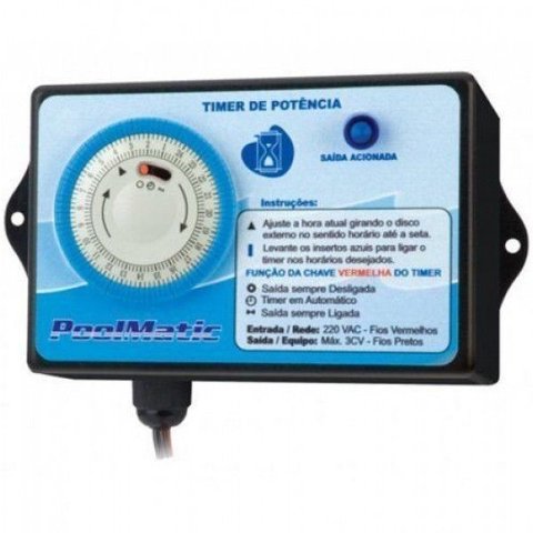 Pool Matic 1Cv- Timer de Potência - Automatização Filtragem com Segurança - Pure Water
