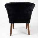 Ver imagem 7 de Jogo 2 Poltronas Estofadas Tecido Veludo Elegante para Sala de Espera Aconchegante Pés de Madeira Re