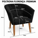 Ver imagem 2 de Jogo 2 Poltronas Estofadas Tecido Veludo Elegante para Sala de Espera Aconchegante Pés de Madeira Re