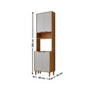 Ver imagem 2 de Armário Torre Quente 4 Portas Luisa 209cm MDF Moderna Mobília
