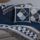 Ver imagem 4 de Kit Xale para Sofá com Franja Grécia 5 Peças 1,35m X 1,35m 60% Algodão - 40% Poliéster Tecido