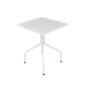 Ver imagem 2 de Jogo Mesa Quadrada 70x70 para Restaurante Comércio com 4 Cadeiras Iso Roxa Base Branca