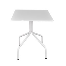 Jogo Mesa Quadrada 70x70 para Restaurante Comércio com 4 Cadeiras Iso Roxa Base Branca - 11