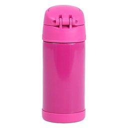 Garrafa Garrafinha Térmica Infantil Thermos Orlando Rosa - 2